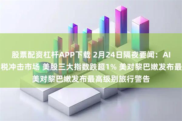 股票配资杠杆APP下载 2月24日隔夜要闻：AI恐慌、特朗普关税冲击市场 美股三大指数跌超1% 美对黎巴嫩发布最高级别旅行警告